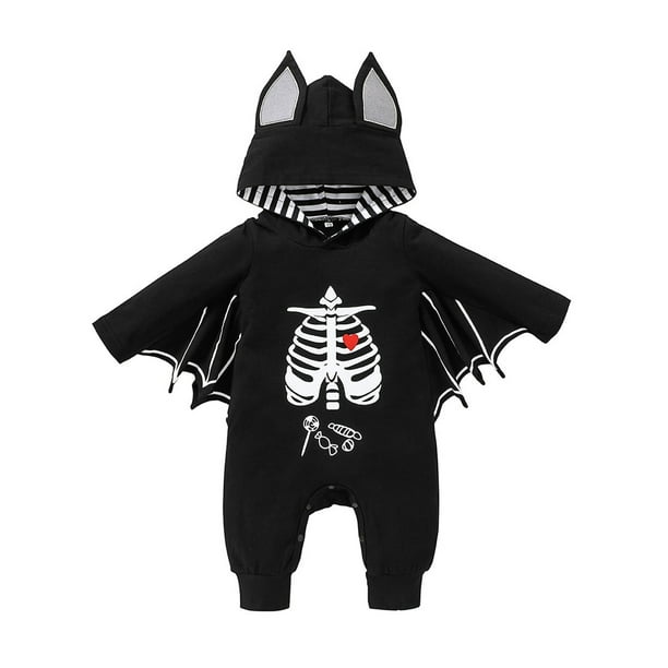 Horror Skull Print Art Boys & Girls Black Short Sleeve Romper Bodysuit Outfits for 0-24 Months Horror Skull Print Art Boys & Girls Black Short Sleeve Romper Bodysuit Outfits for 0-24 Months